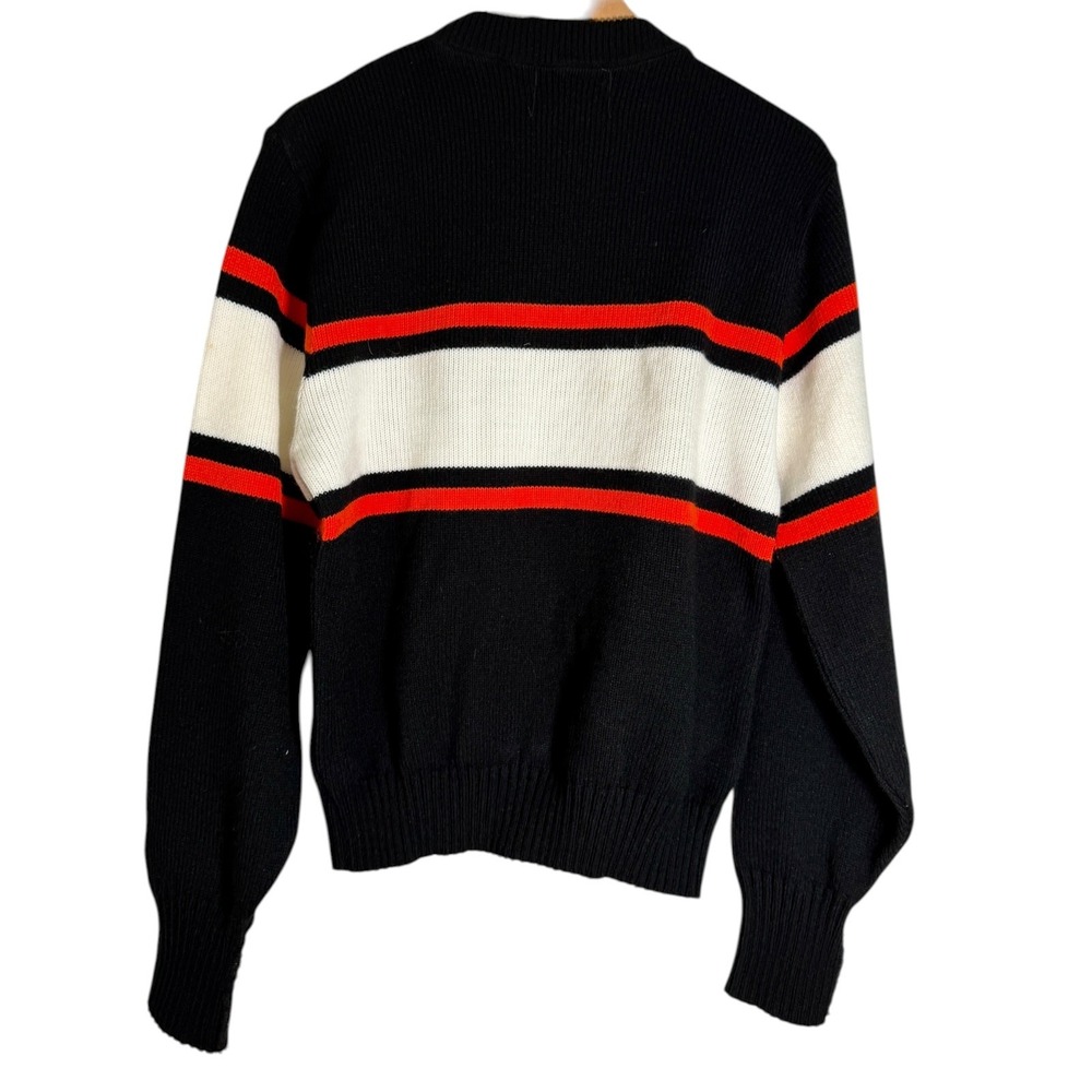 Vintage Bristol Products‎ Woburn Massachusetts Varsity Sweater Black 40 Medium - Picture 3 of 3